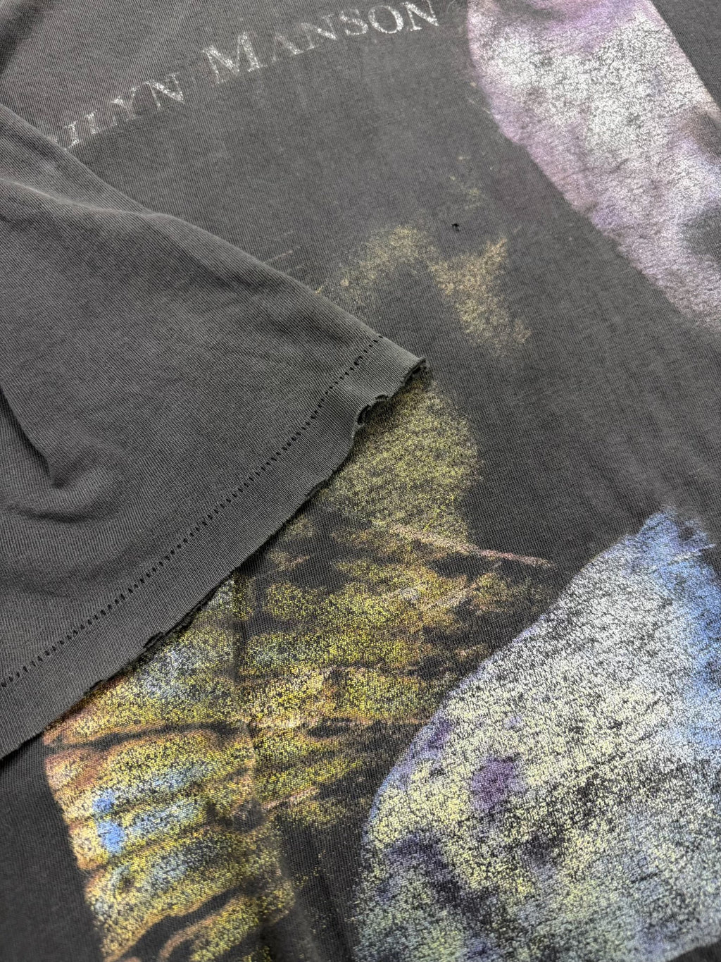 90s Marilyn Manson Short Sleeve Distressed Top