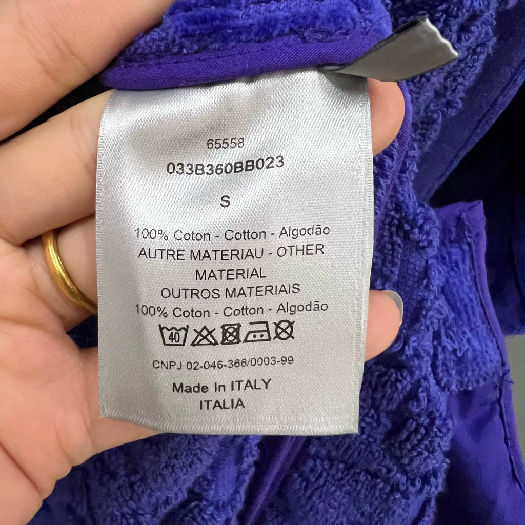 Dior purple letter print bathrobe