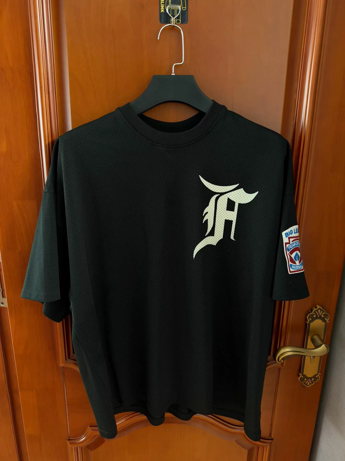Fear of God 5th Black Mesh Medal Short Sleeve Top