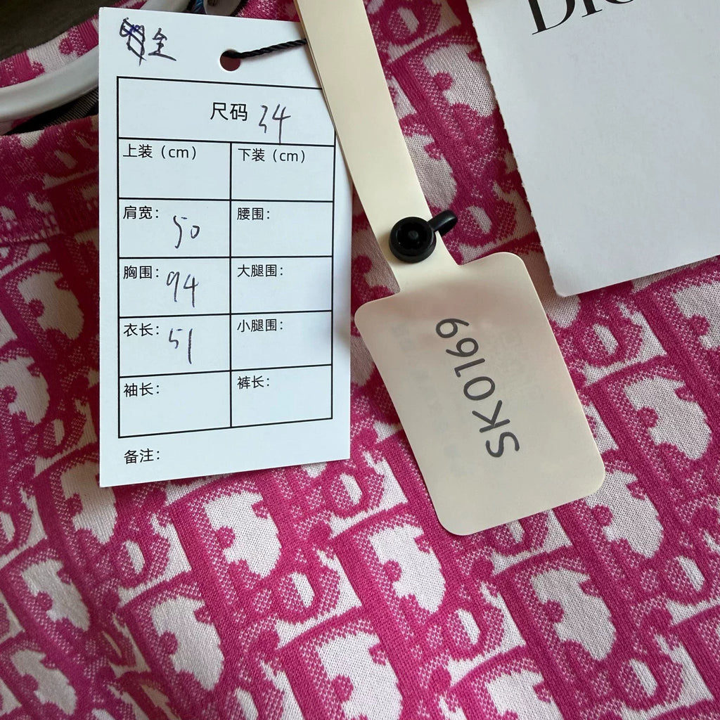 Dior Monogram All-Over Print Short Sleeve Top