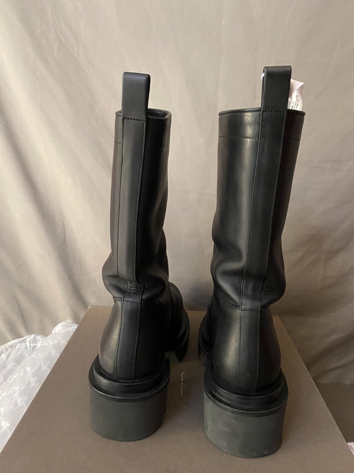 Rick Owens Ballast Bogun Black Chelsea Boots