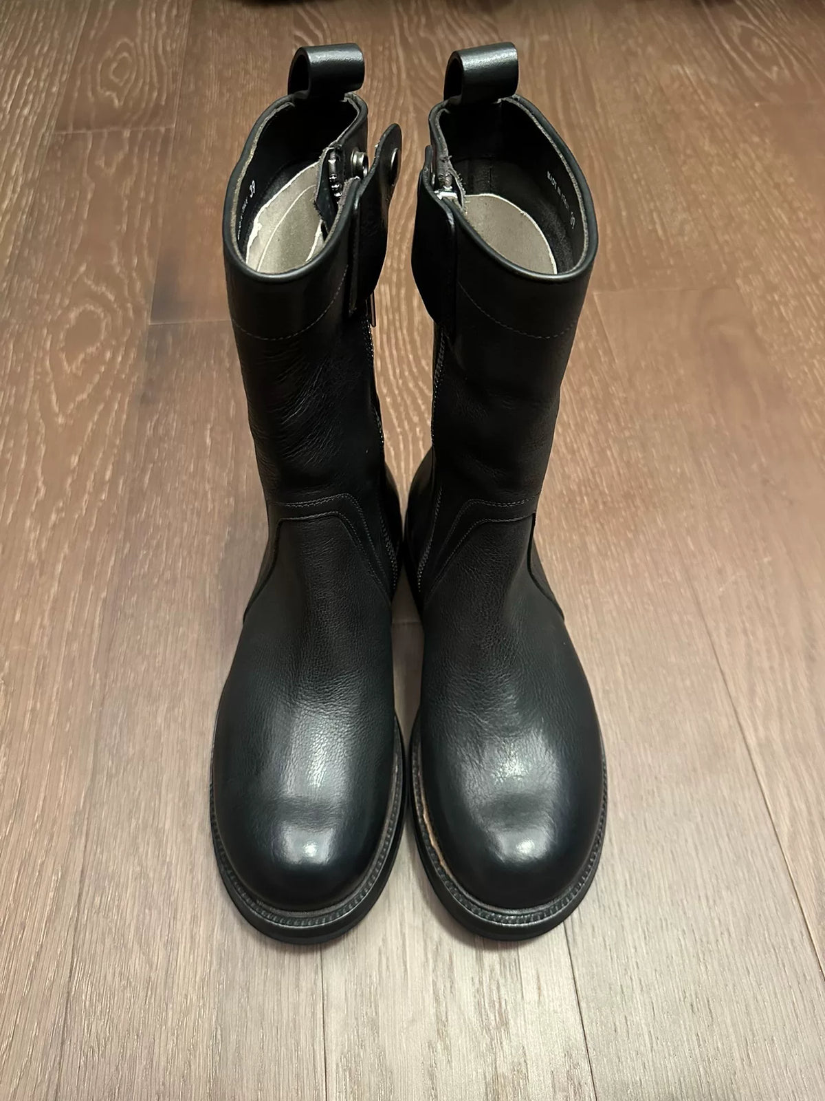 Rick Owens Creeper Leather Zip Boots