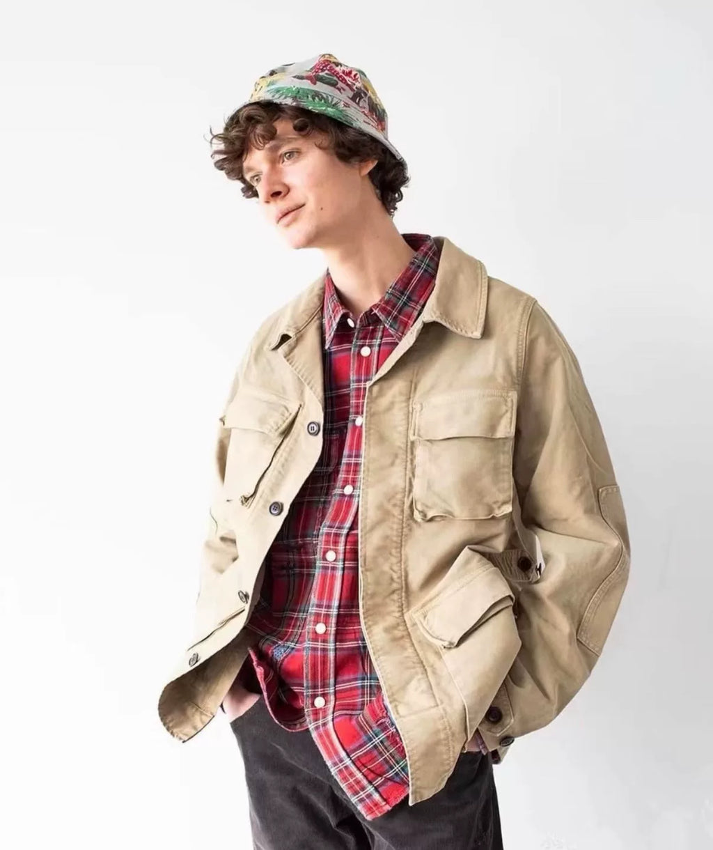 Visvim 20SS Kilgore Spot Cotton G.Cords Washed Distressed Olive Jacket