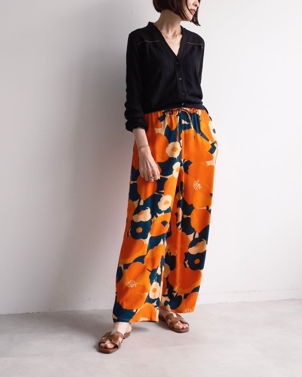 Dries Van Noten Floral Drawstring Silk Trousers