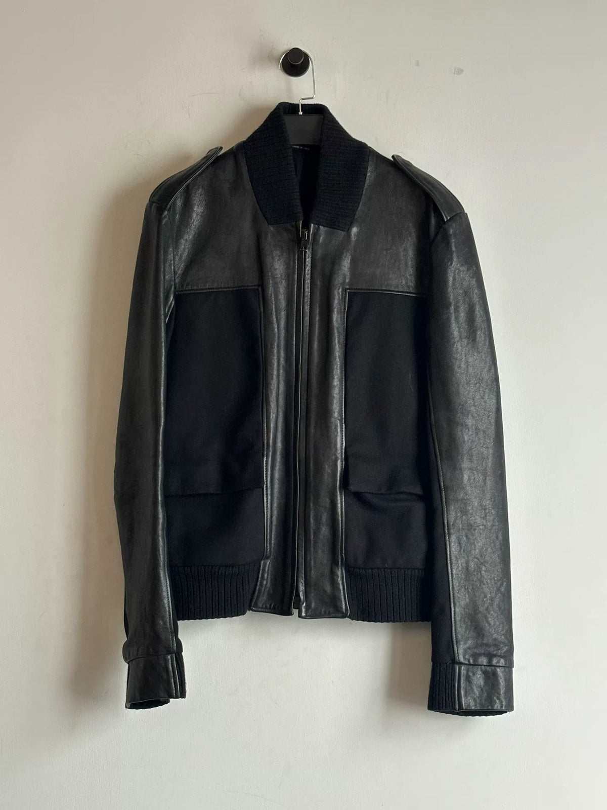 Maison Martin Margiela | 2014 Wool and Leather Zip-Up Jacket