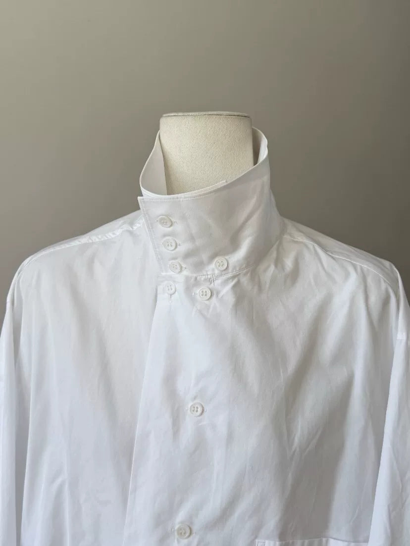 Yohji Yamamoto Stand-Collar Cotton Shirt