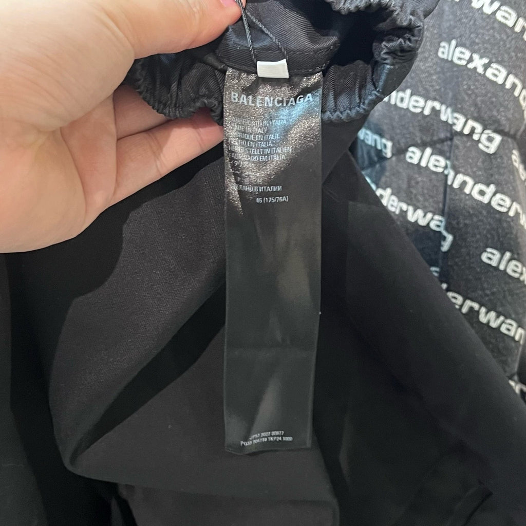 Balenciaga Black Slogan Nylon Shorts
