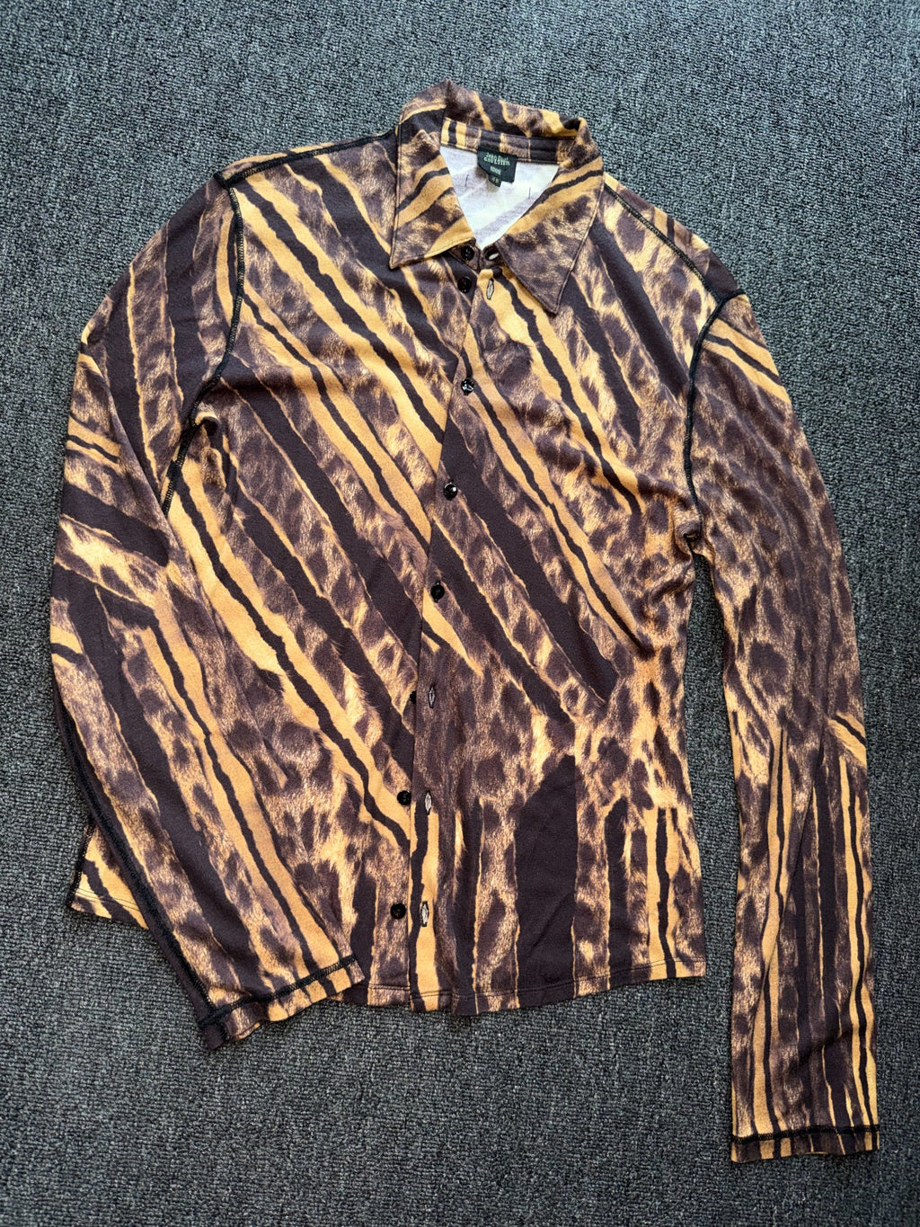 Jean Paul Gaultier Long-Sleeved Blouse Mesh Shirt