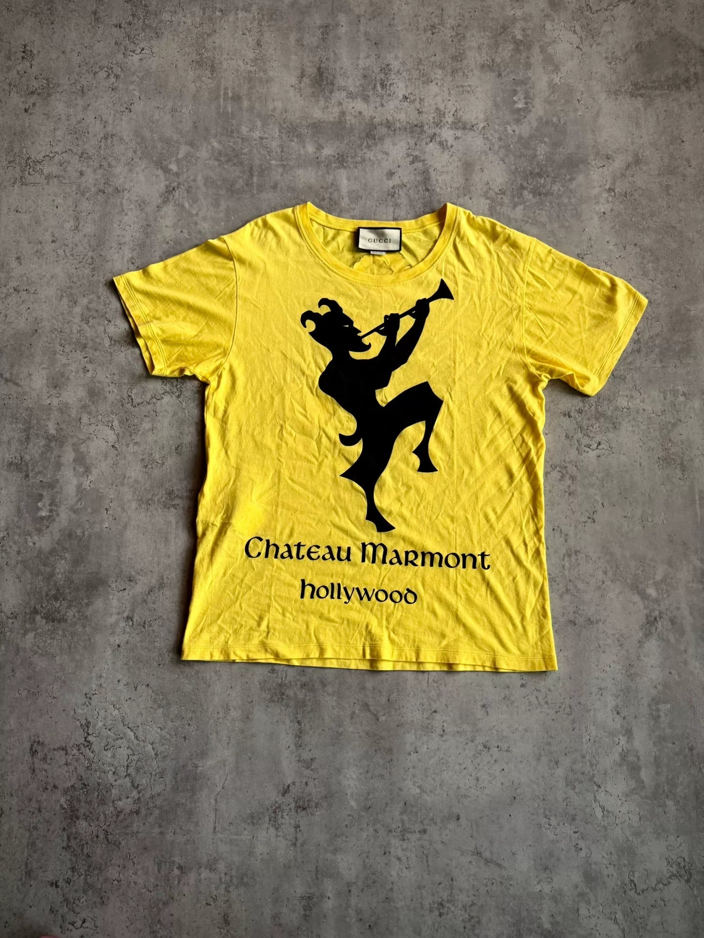 Gucci X Chateau Marmont 19SS Floral Demon Silhouette Short Sleeve T-Shirt