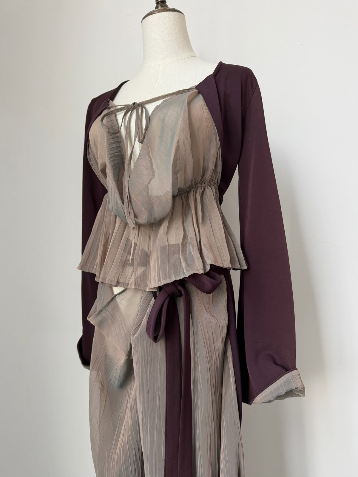 Jean Paul Gaultier Set 1990s runway top + skirt