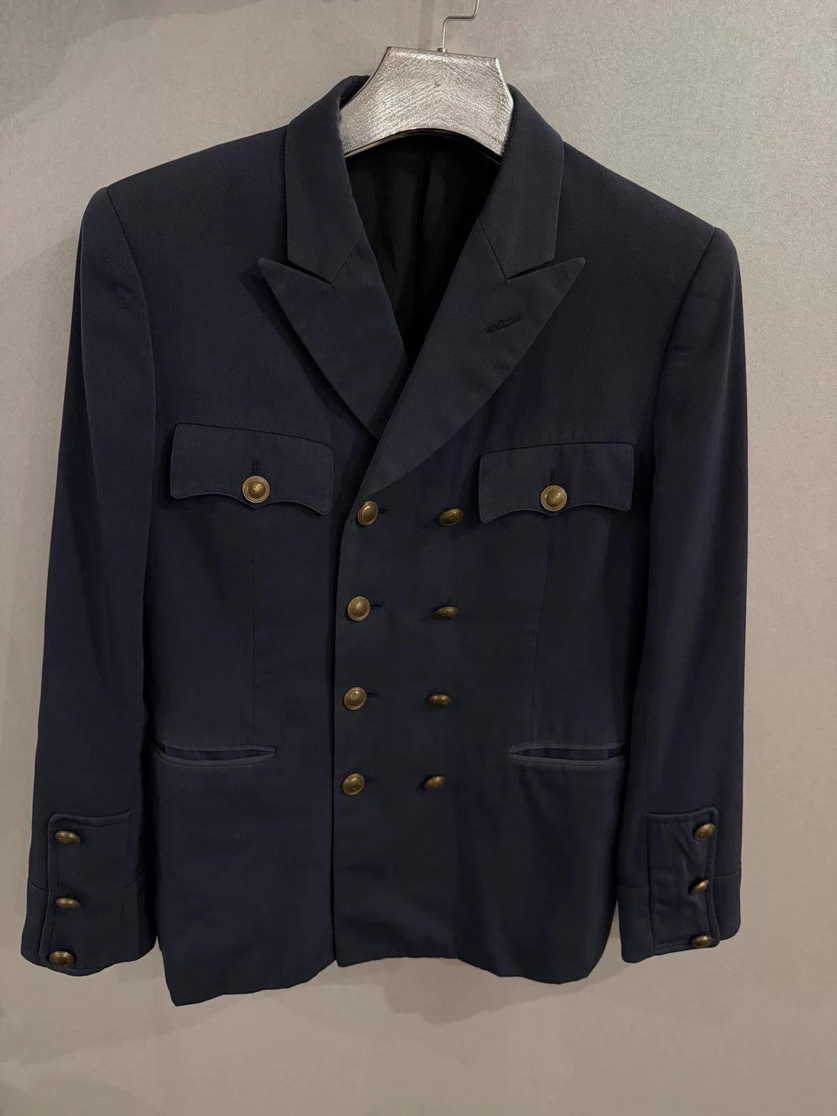 Comme des Garcons Homme Double-Breasted Navy Blazer