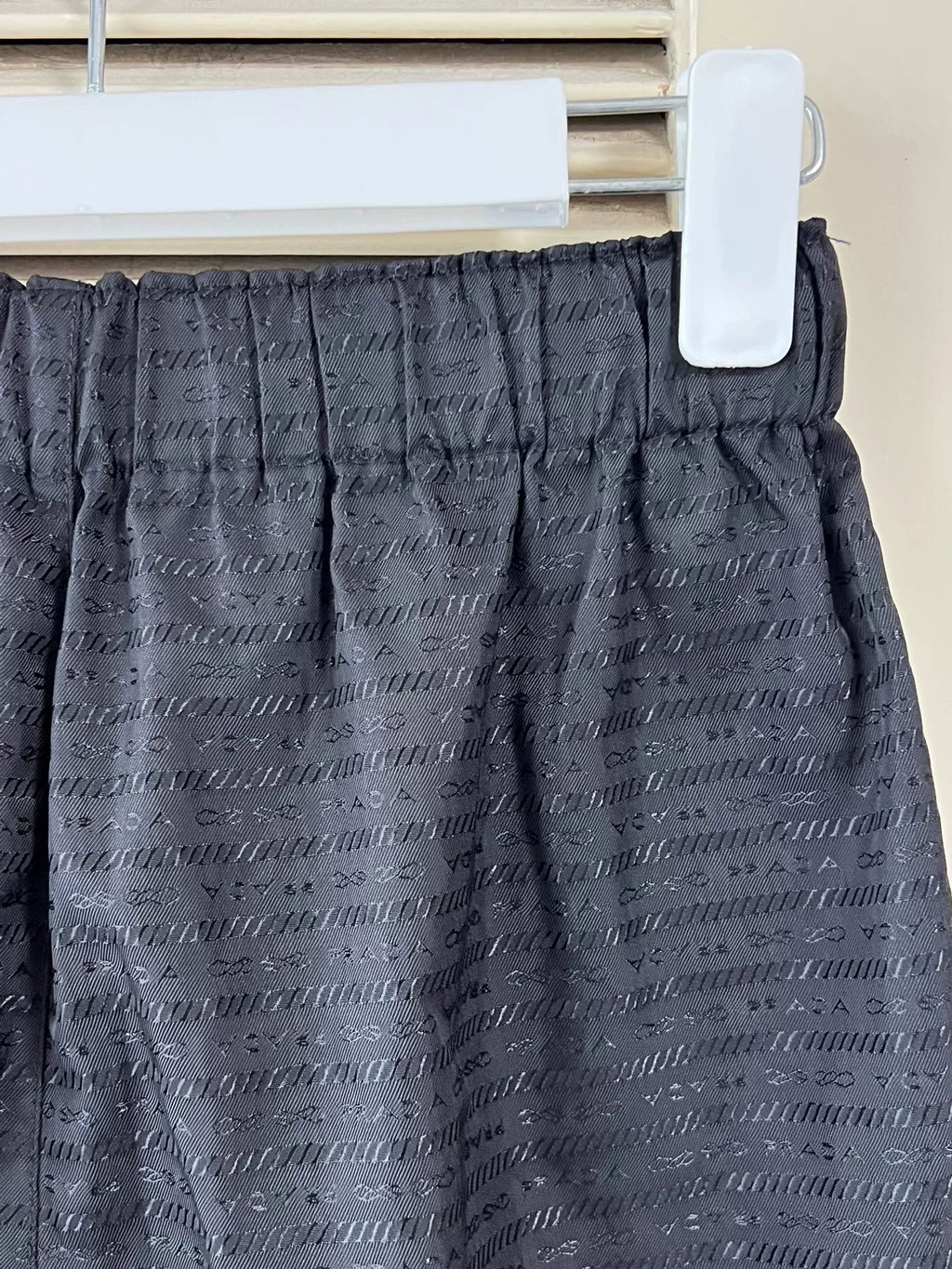 Prada Re-Nylon Triangle Logo Black Shorts