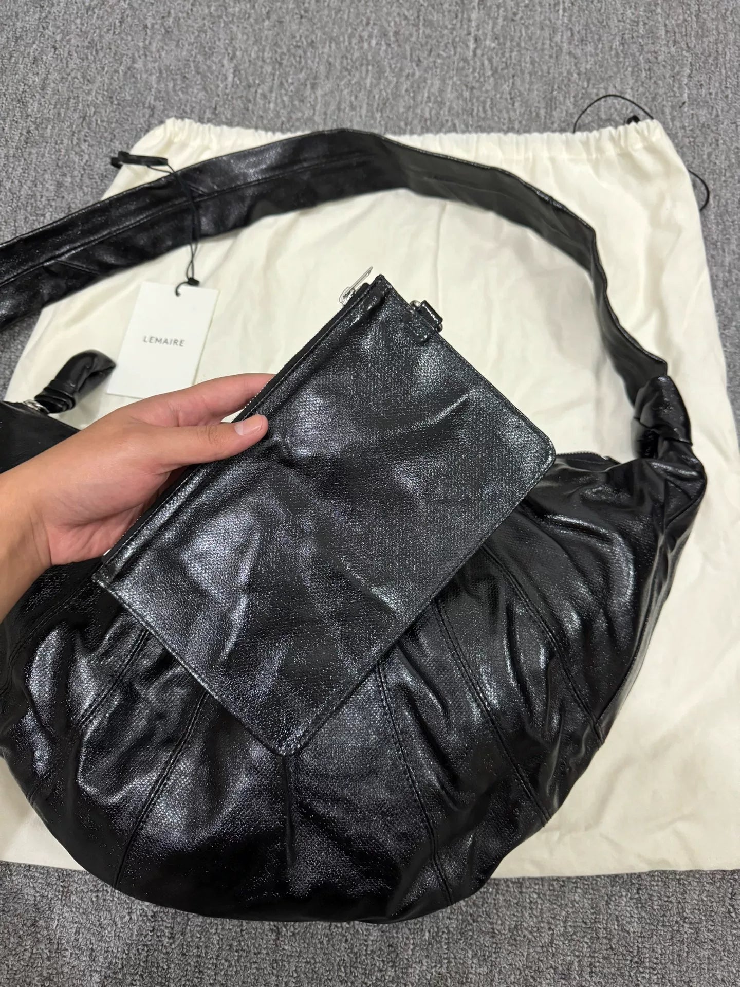 Lemaire Black Croissant 25FW Bag
