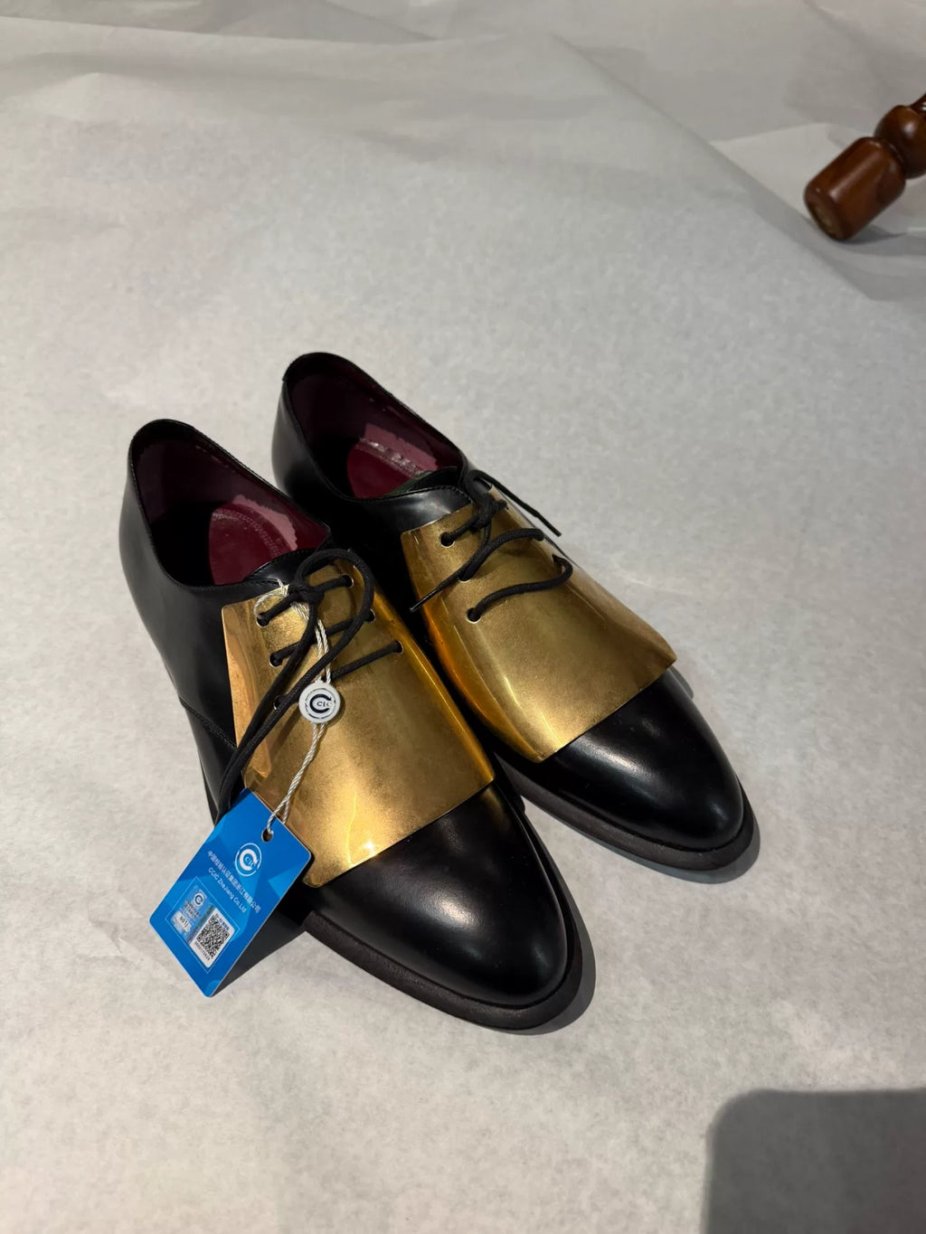 Celine SS06 Metal Decorated Leather Flats by Phoebe Philo