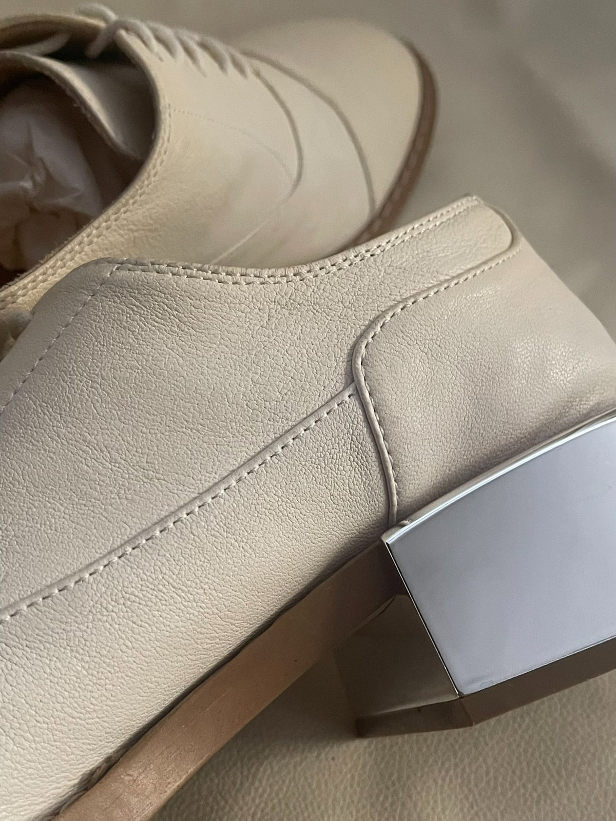 Maison Margiela Milky White Mirror Sole Lambskin Shoes