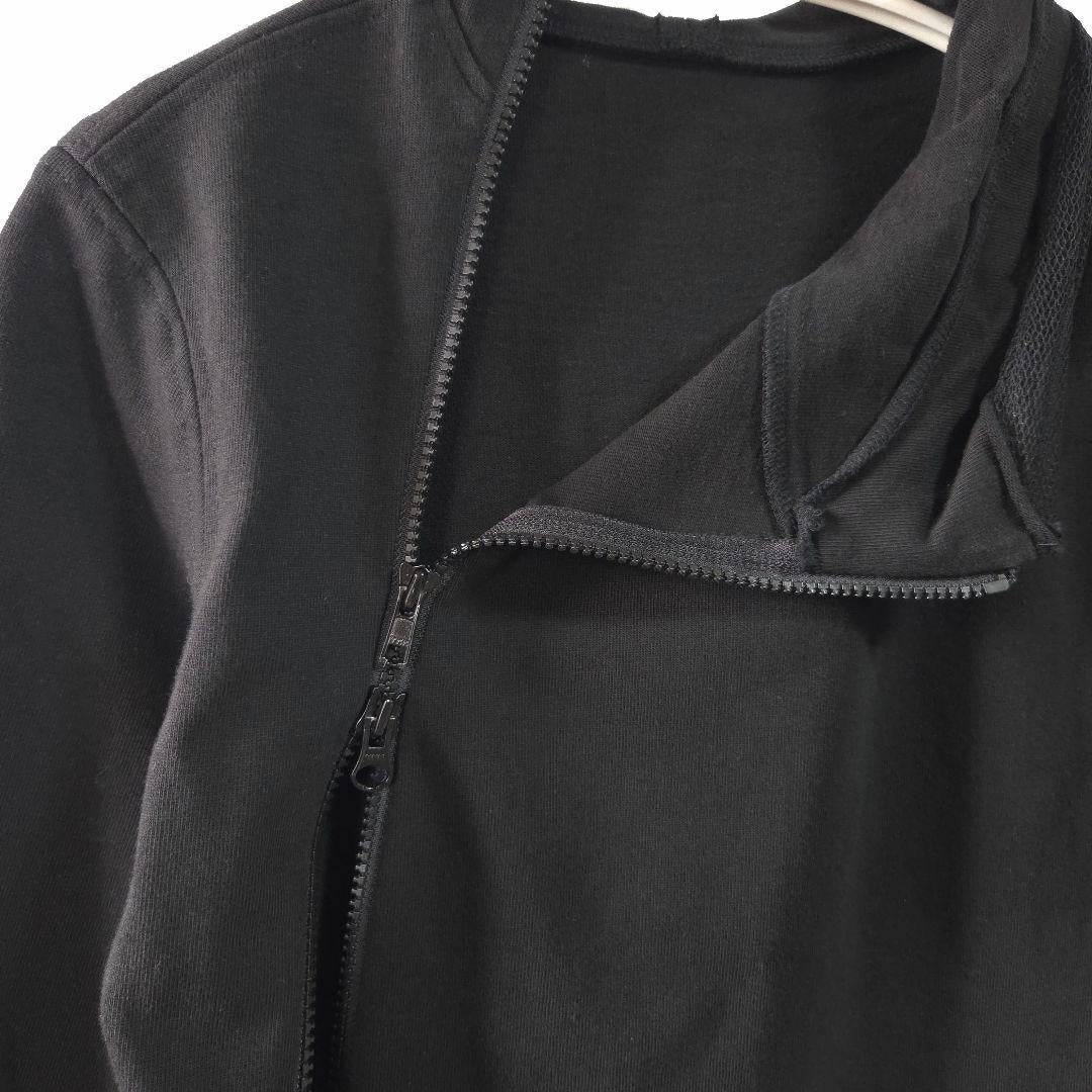 Yohji Yamamoto SS05 Mesh-Trimmed Hooded Zip-Up Jacket