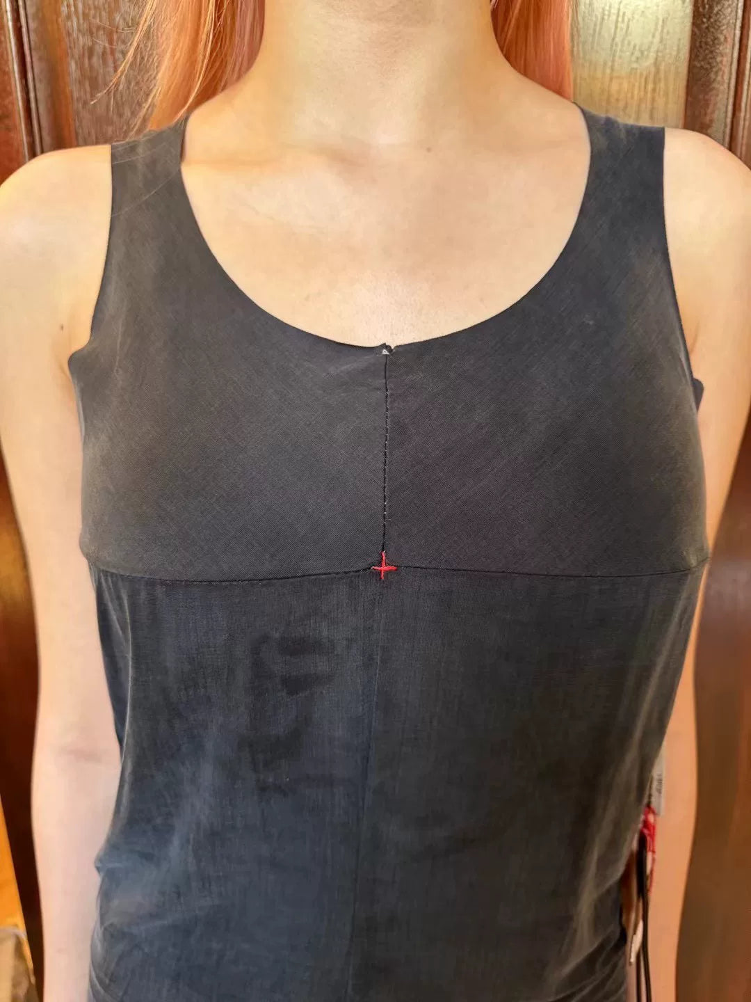 M.A+ SS24 Black Cross Cupro Dress
