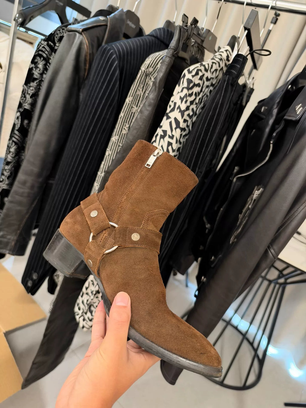 Saint Laurent FW15 Wyatt Brown Suede Chelsea Boots by Hedi Slimane