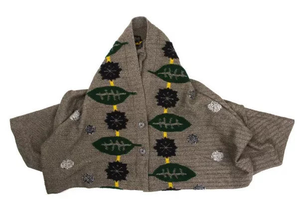 Issey Miyake Vintage Brown Leaf Wool Coat