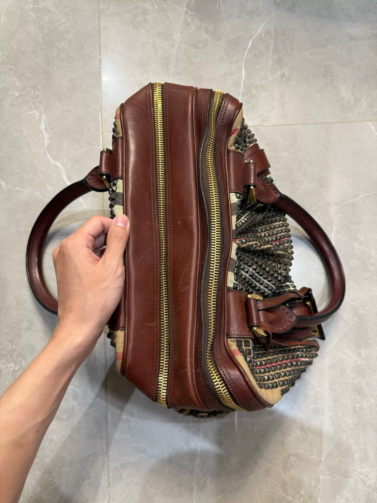 Burberry AW07 Studded Laced Tote Bag by Christopher Bailey