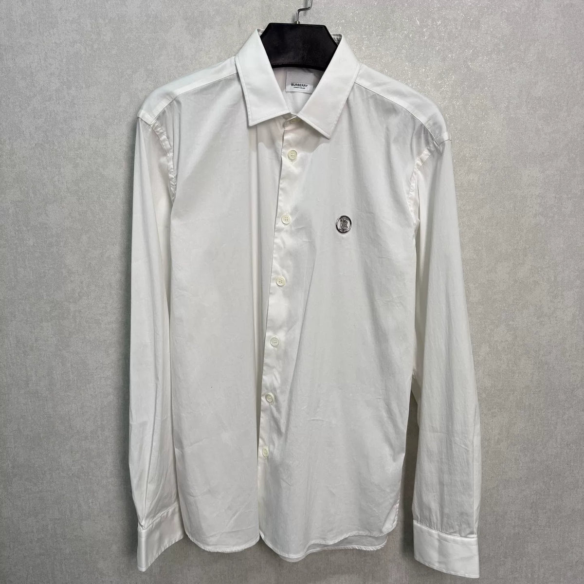 Burberry Solid Button-Up Cotton Blend Long-Sleeve Shirt