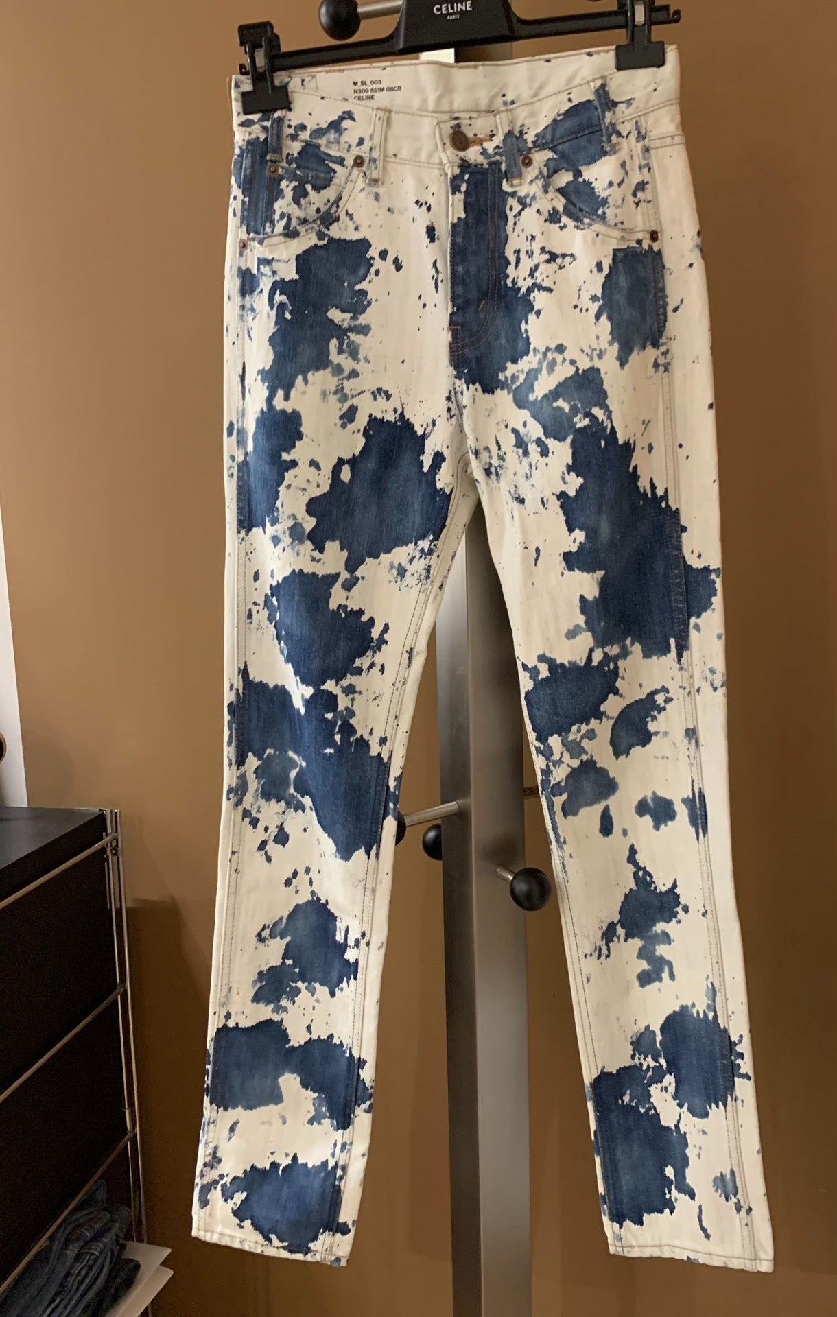 Celine 21SS Dancing Kids Slim Tie-Dye Jeans