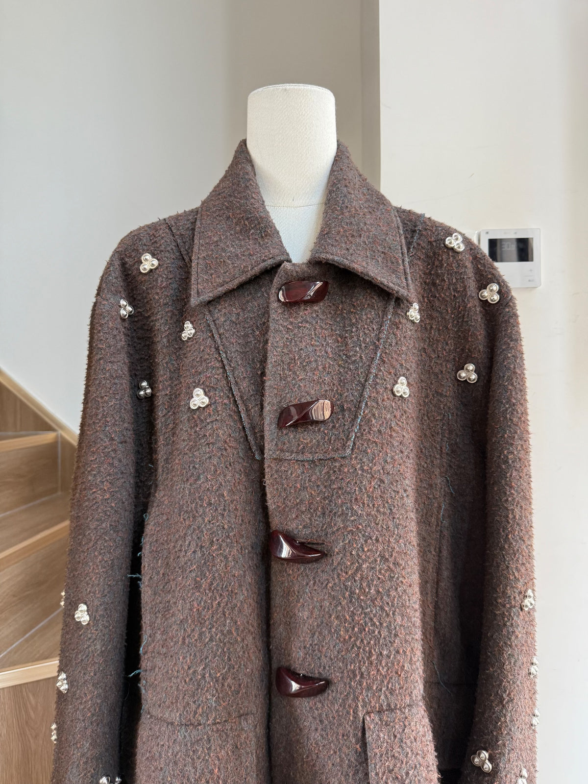 Namacheko Eternal Flower Beaded Collared Coat