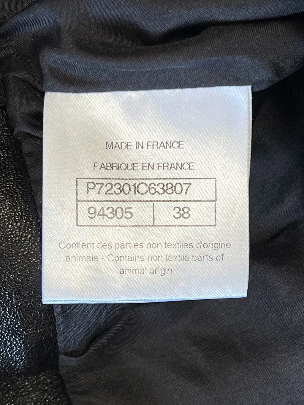 Chanel Black Metallic Leather Shorts