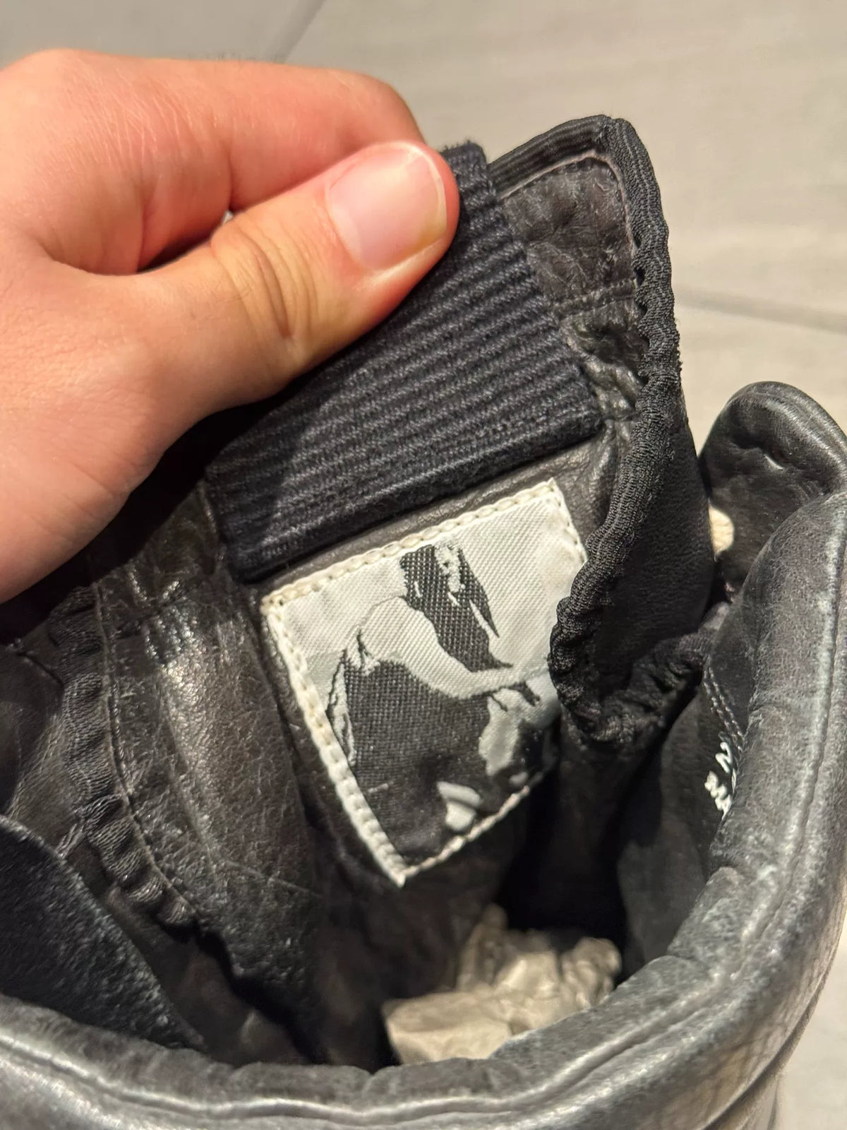 Rick Owens Cargo Basket Leather Boots
