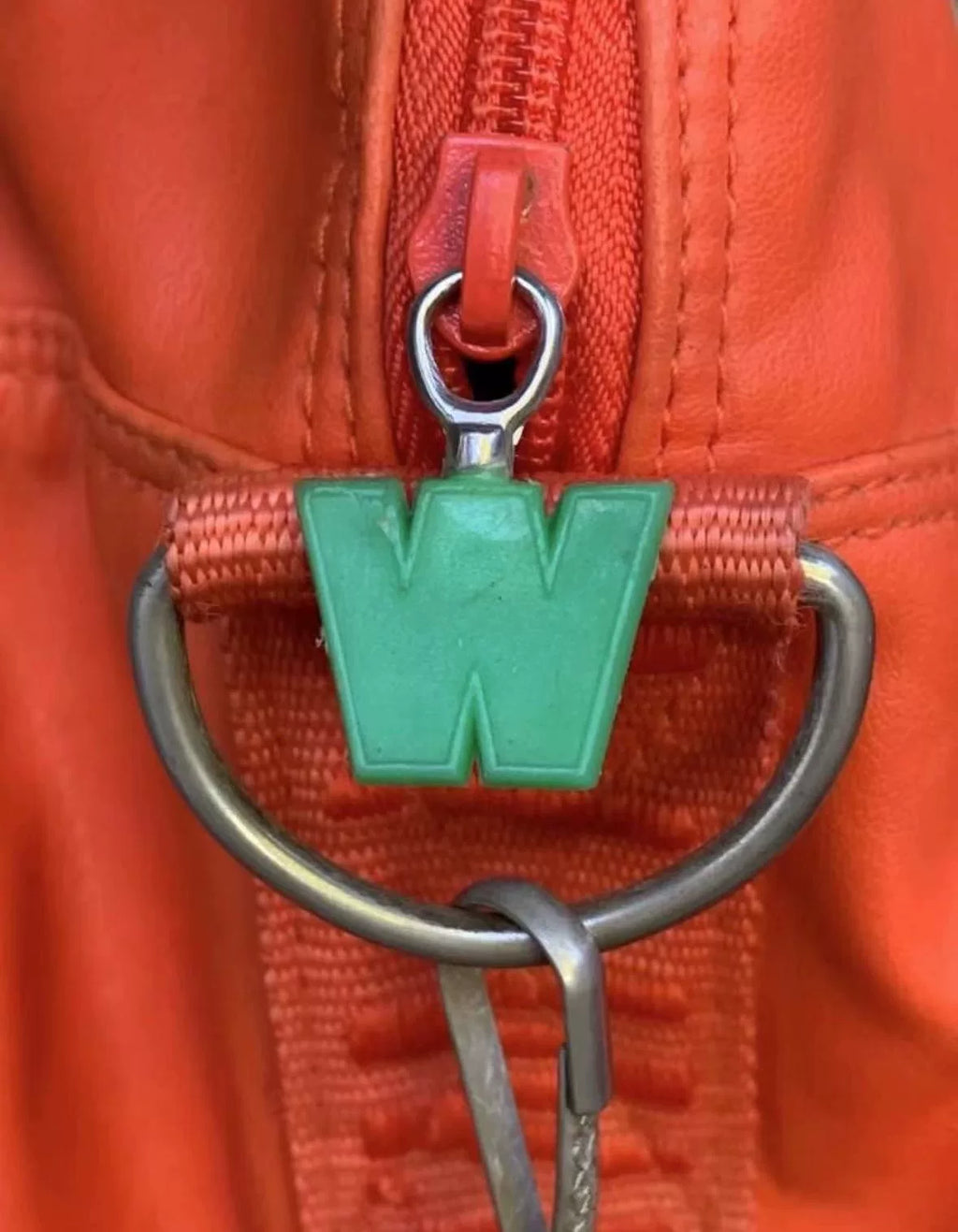 walter van beirendonck Orange 3D Printed Leather Shoulder Bag