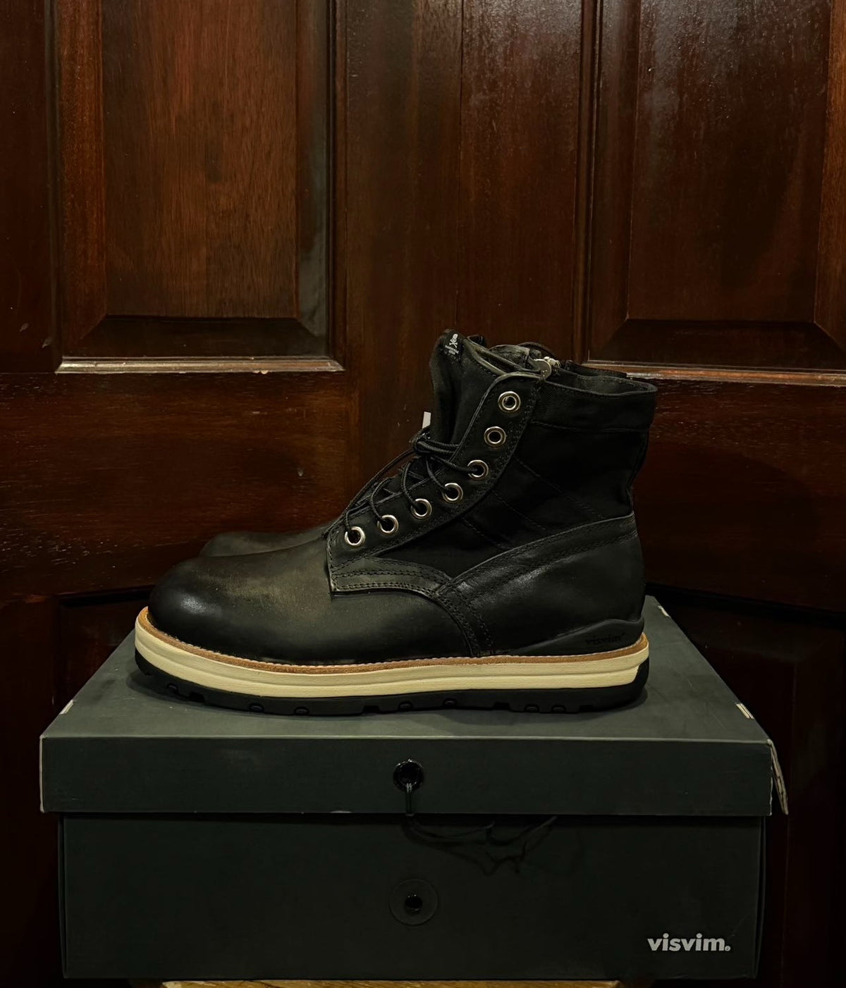 mastermind Japan × VISVIM SS12 Black Identity Hole 73 Cowhide Cotton Boots