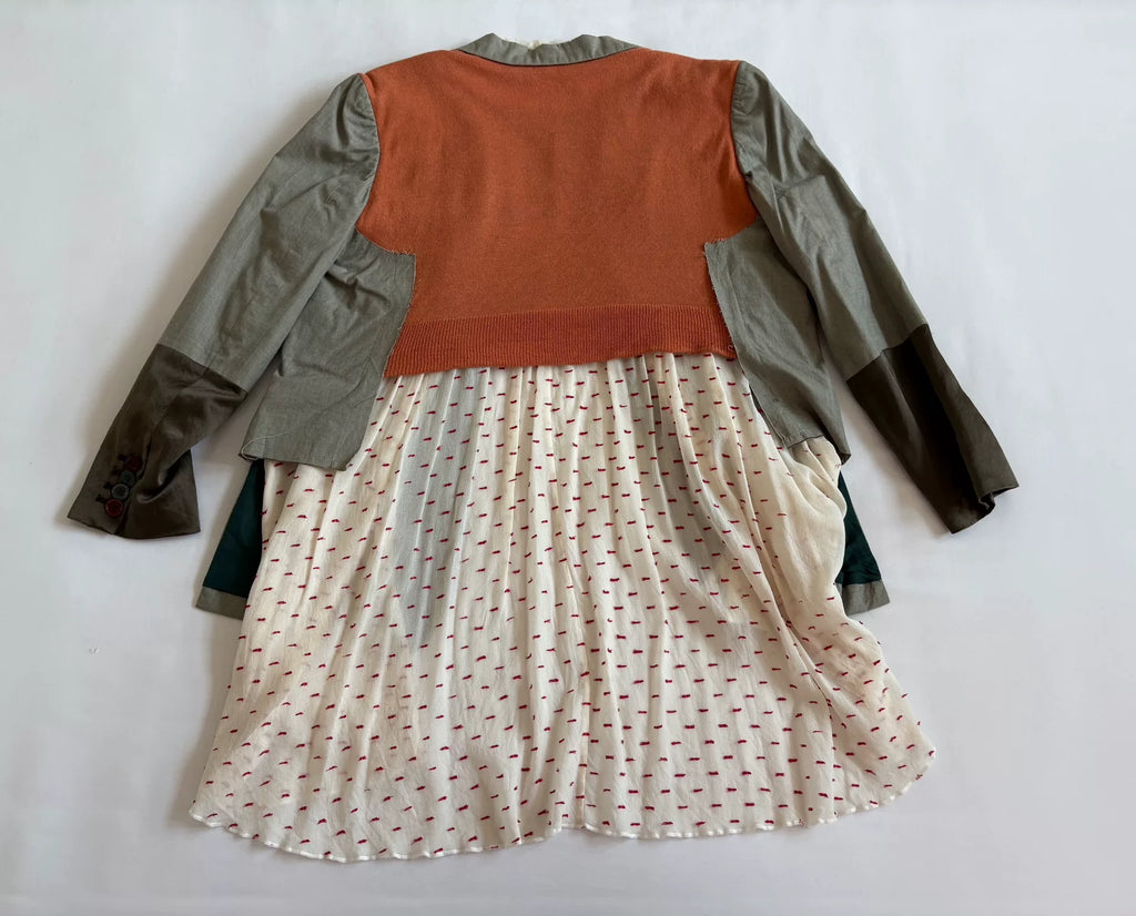 Undercover Deconstructed Patchwork Multi-Button Blazer