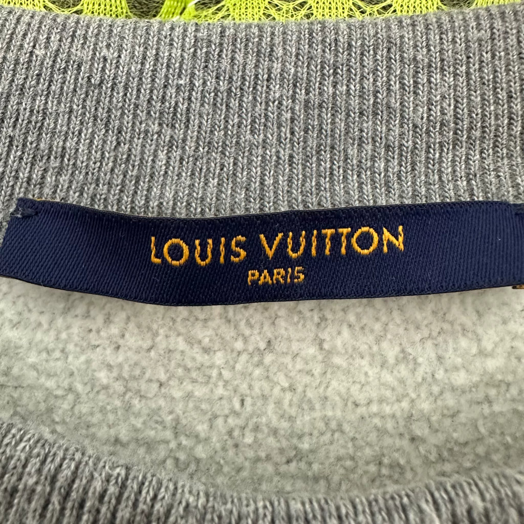 Louis Vuitton x Nigo Heart Handwritten LV MADE Print Crew Neck Cotton Sweater