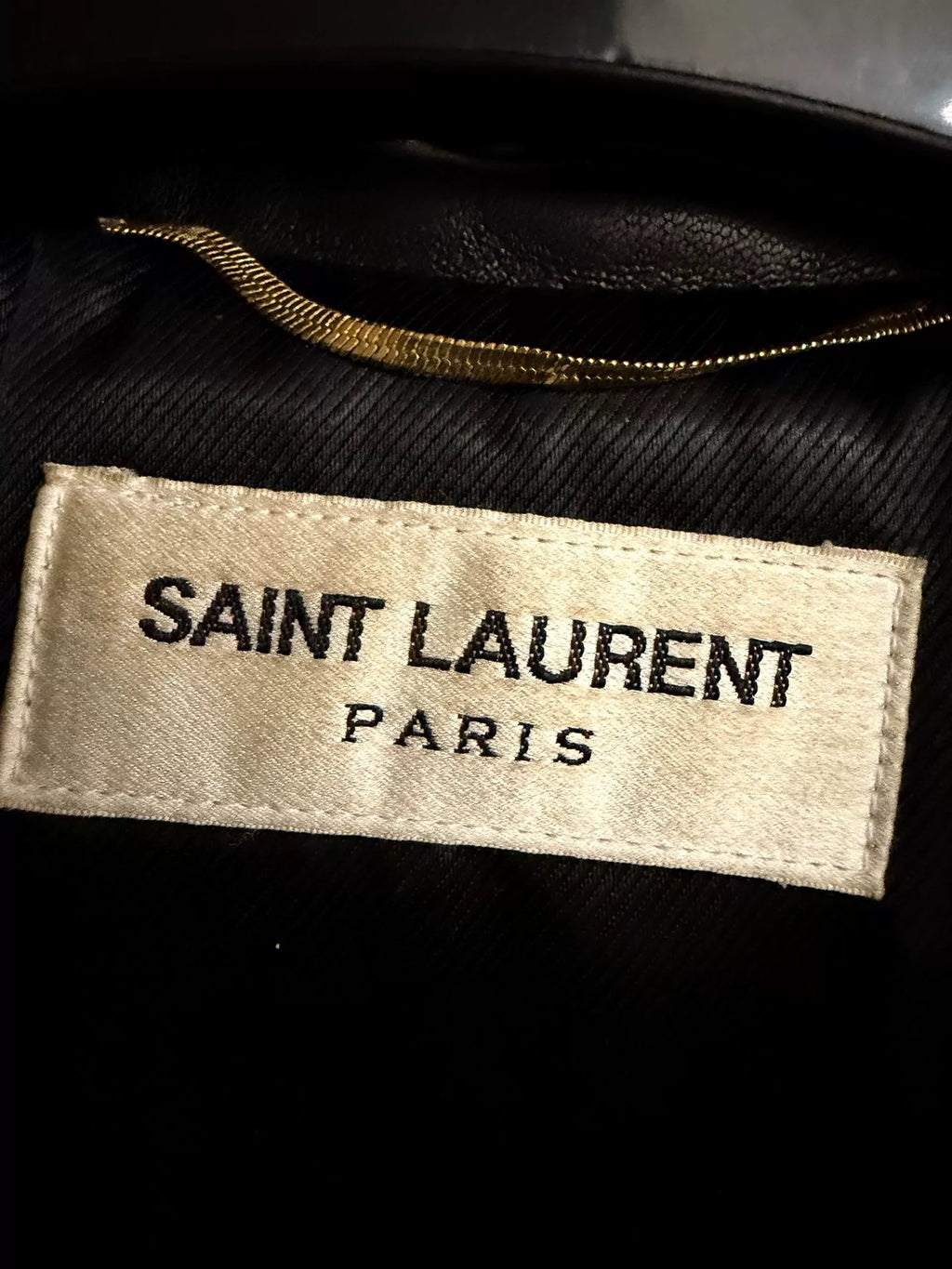 Saint Laurent FW17 L01 Embossed Lambskin Logo Jacket