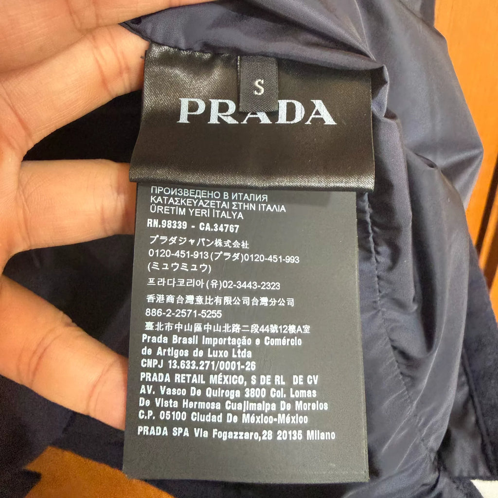 Prada Camel Triangle Logo Shirt Jacket