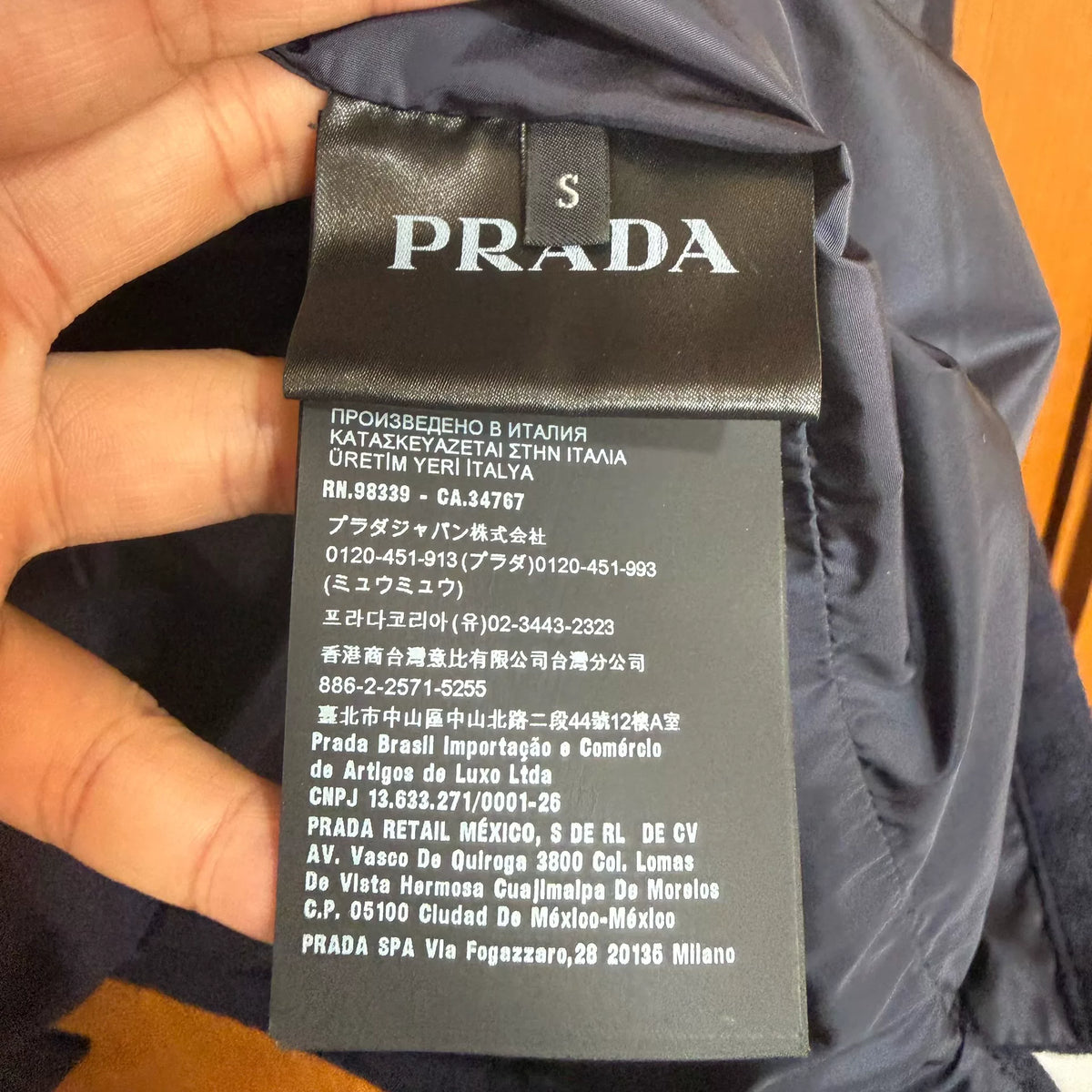 Prada Camel Triangle Logo Shirt Jacket