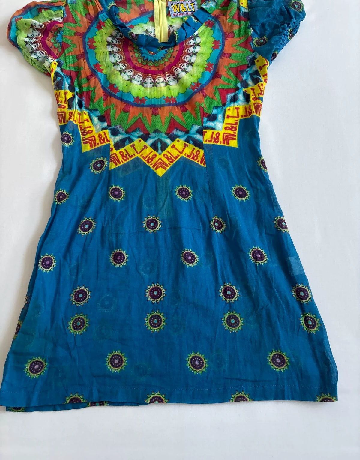 Walter van Beirendonck showpiece psychedelic printed dress W&LT vintage 1997 showpiece