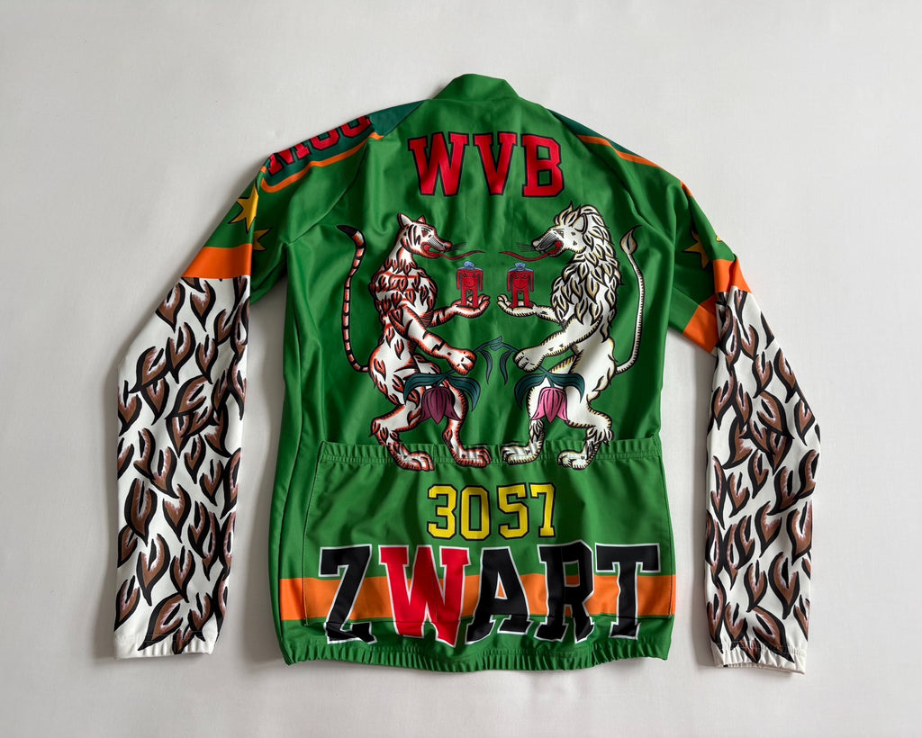 Walter Van Beirendonck Runway Leopard Print Cycling Panel Jacket