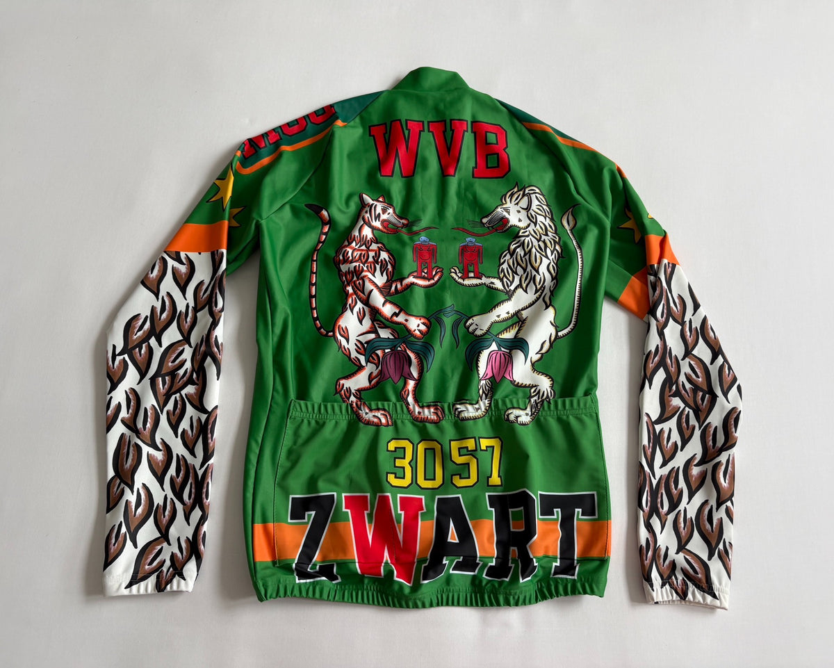 Walter Van Beirendonck Runway Leopard Print Cycling Panel Jacket