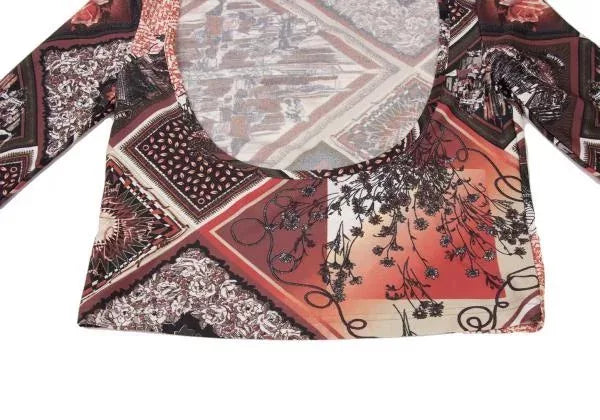 Jean Paul Gaultier Vintage Burgundy Floral Top
