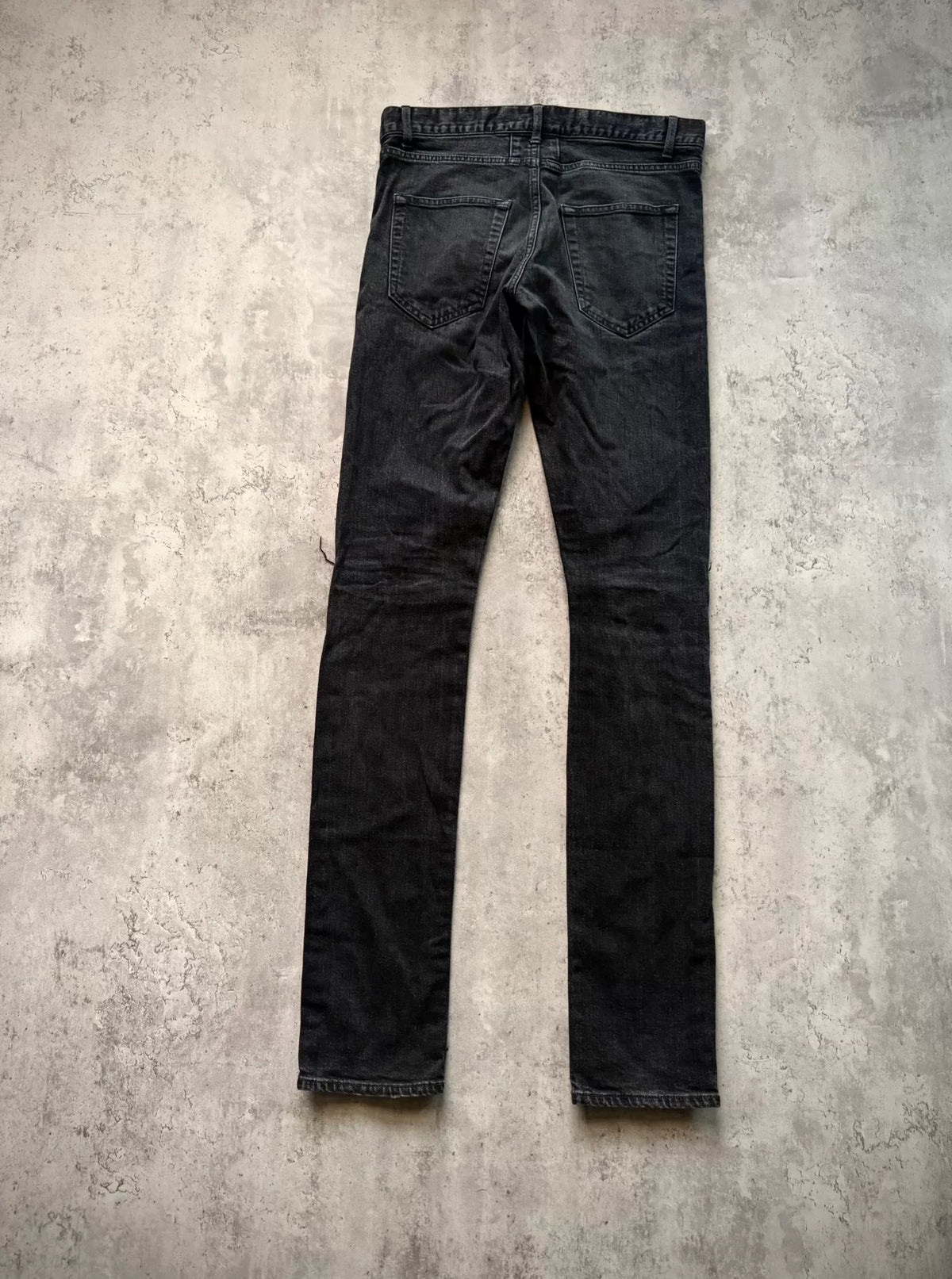 Saint Laurent Paris 14AW D02 Black Washed Distressed Jeans by Hedi Slimane