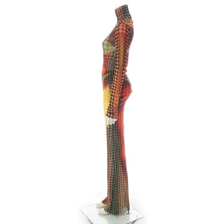 Jean Paul Gaultier Cyber Polka Dot Mesh Jumpsuit