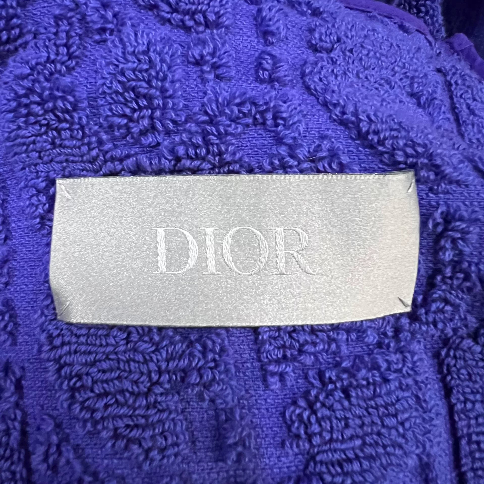 Dior purple letter print bathrobe