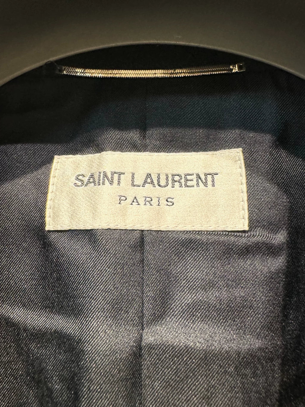 Saint Laurent Black Embroidered Trim Lambswool Blazer
