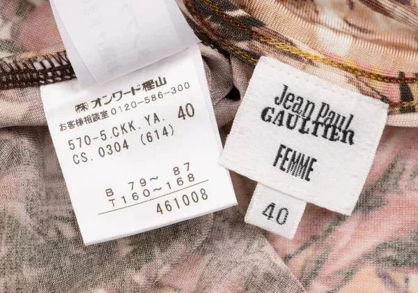 Jean Paul Gaultier Vintage Beige Flamingo Top