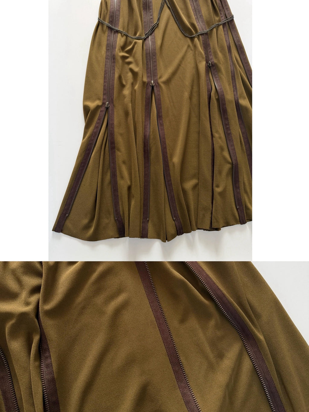 Jean Paul Gaultier Midi Green Skirt