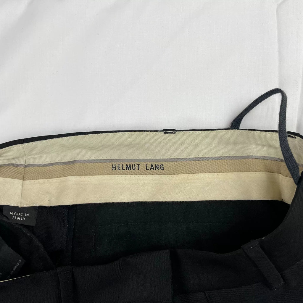 Helmut Lang 2004 Lace-Up Black Dress Pants