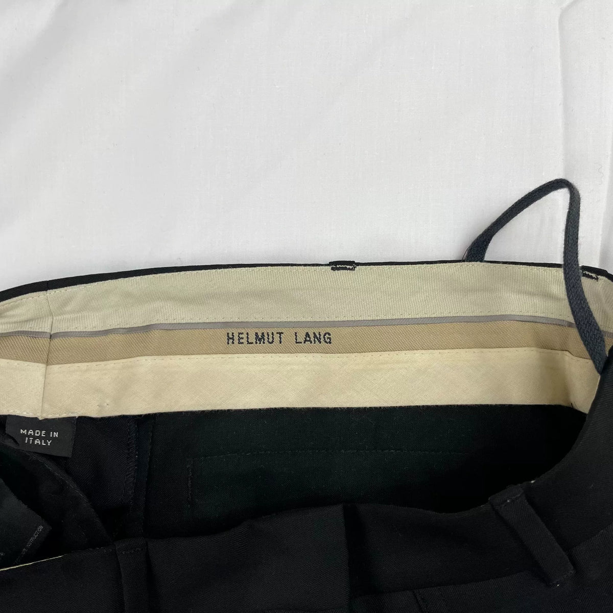 Helmut Lang 2004 Lace-Up Black Dress Pants