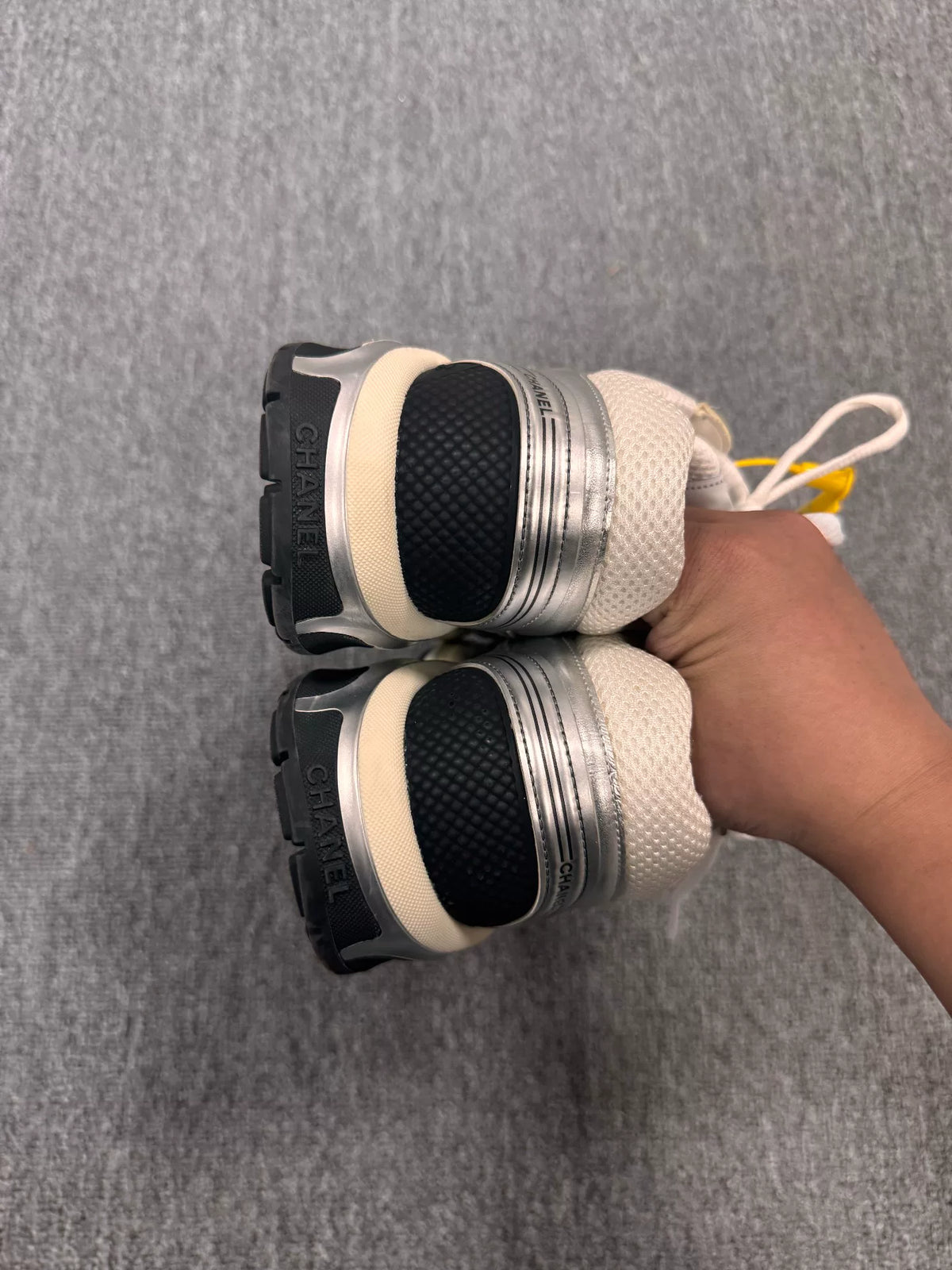 Chanel Silver Sneakers