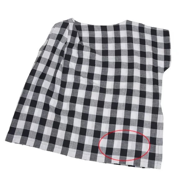 Issey Miyake Vintage Black & White Plaid Top